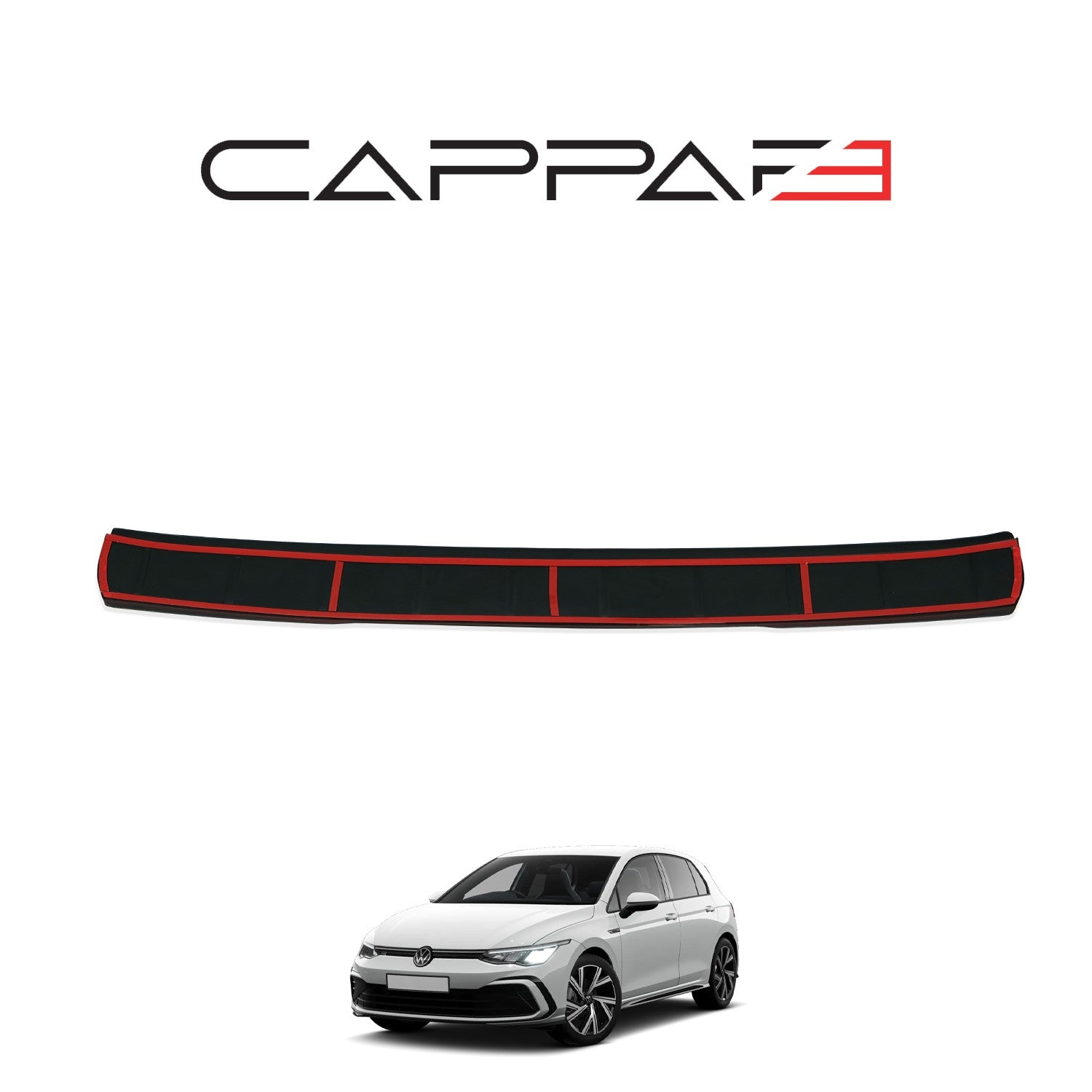 Volkswagen Golf 2021 Onwards Rear Bumper Sill Protector Matt