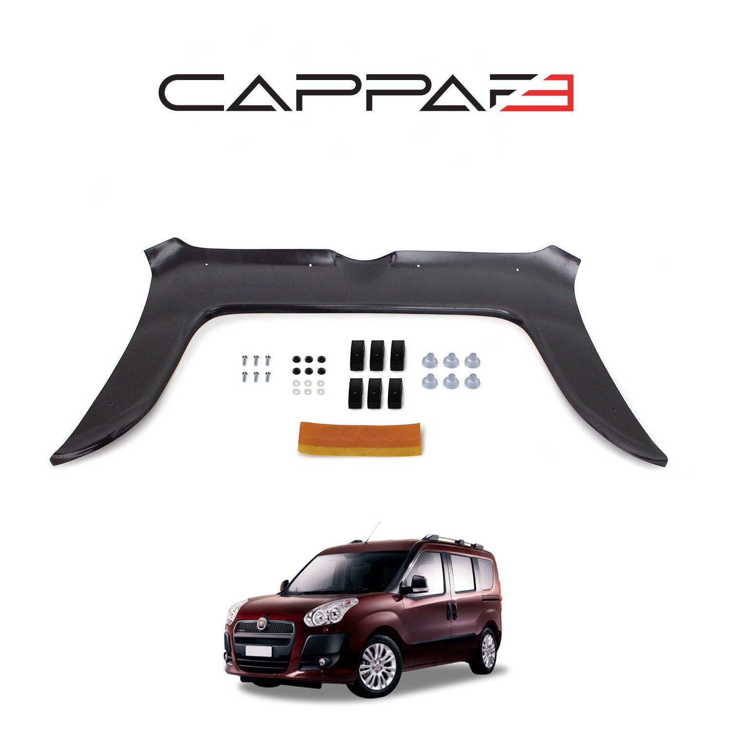 Fiat Doblo 2010 - 2015 Bonnet Deflector 3mm