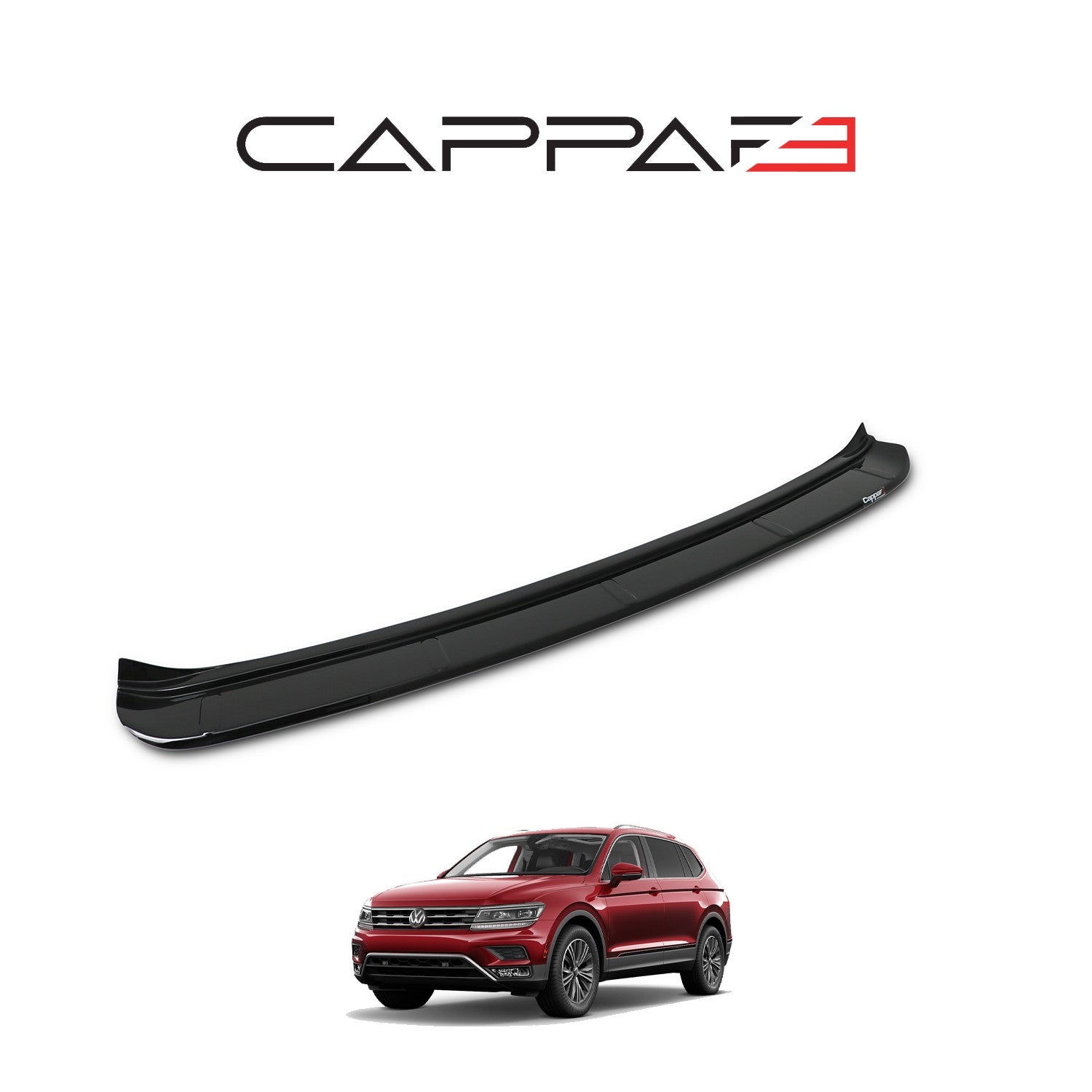 Volkswagen Tiguan 2016 Onwards Rear Bumper Sill Protector Gloss