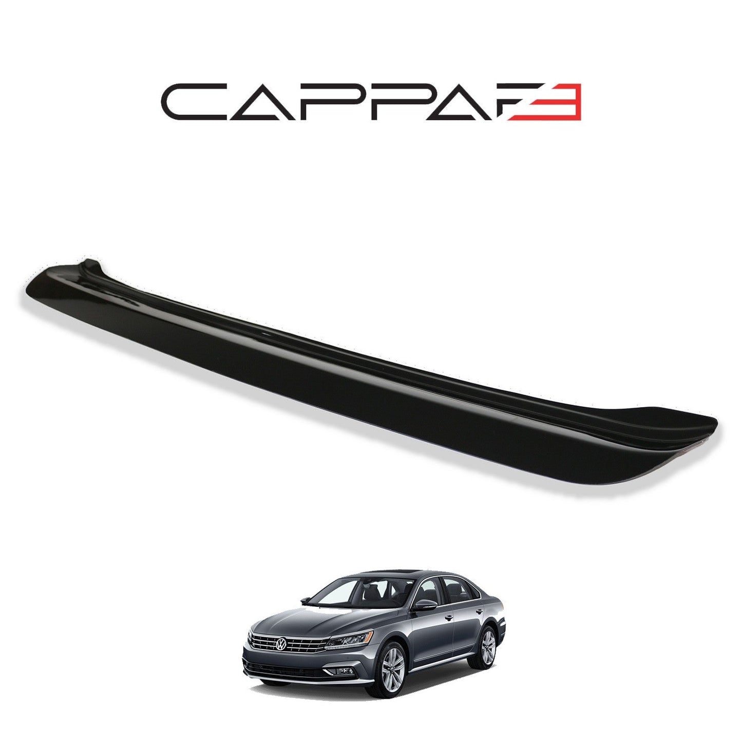 Volkswagen Passat 2015 Onwards Rear Bumper Sill Protector Gloss