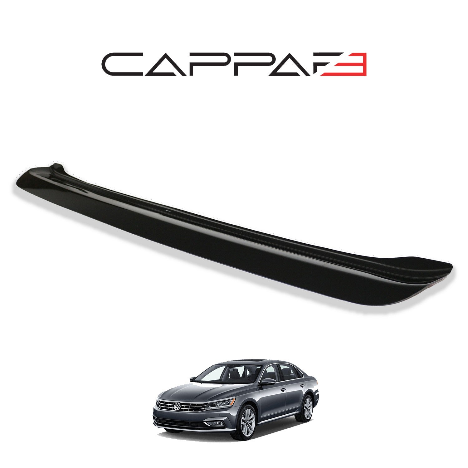 Volkswagen Passat 2015 Onwards Rear Bumper Sill Protector Gloss