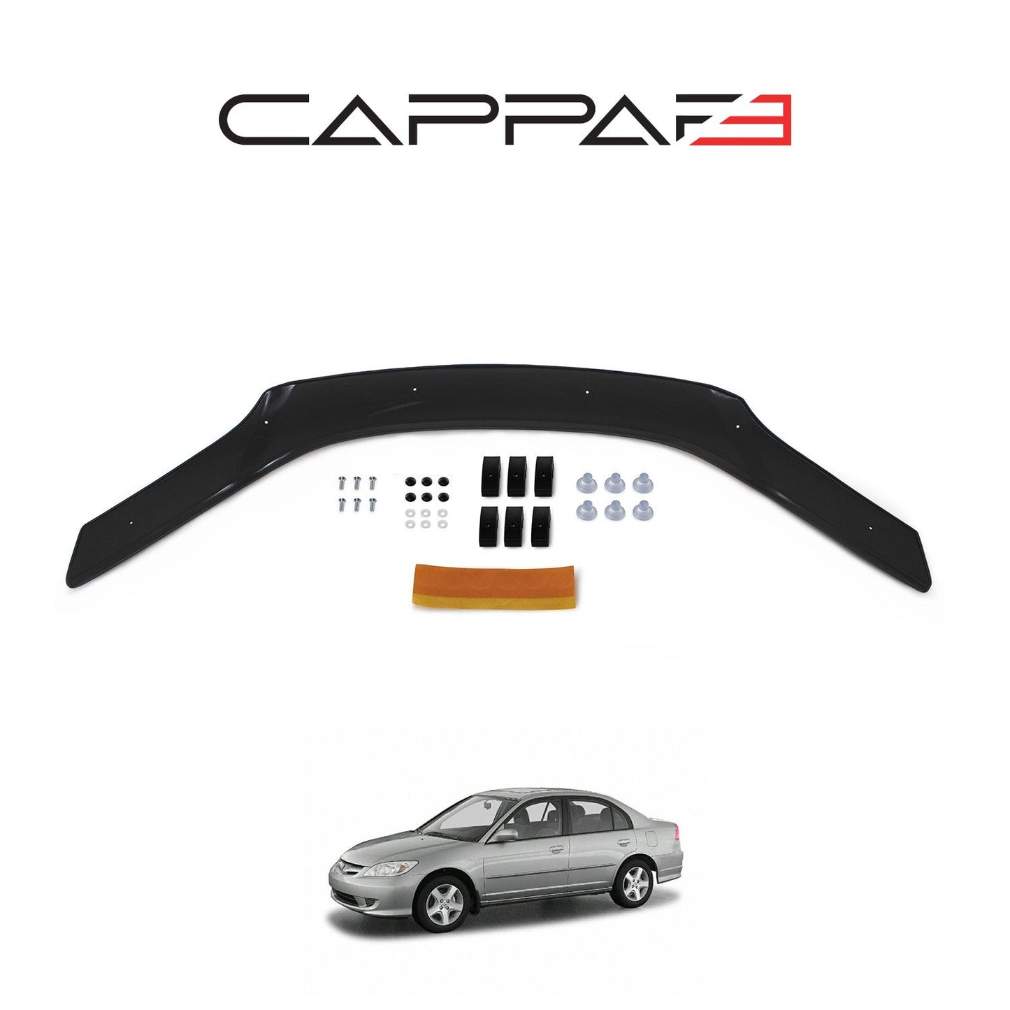 Honda Civic 2001 - 2006 Rear Bumper Sill Protector 3mm
