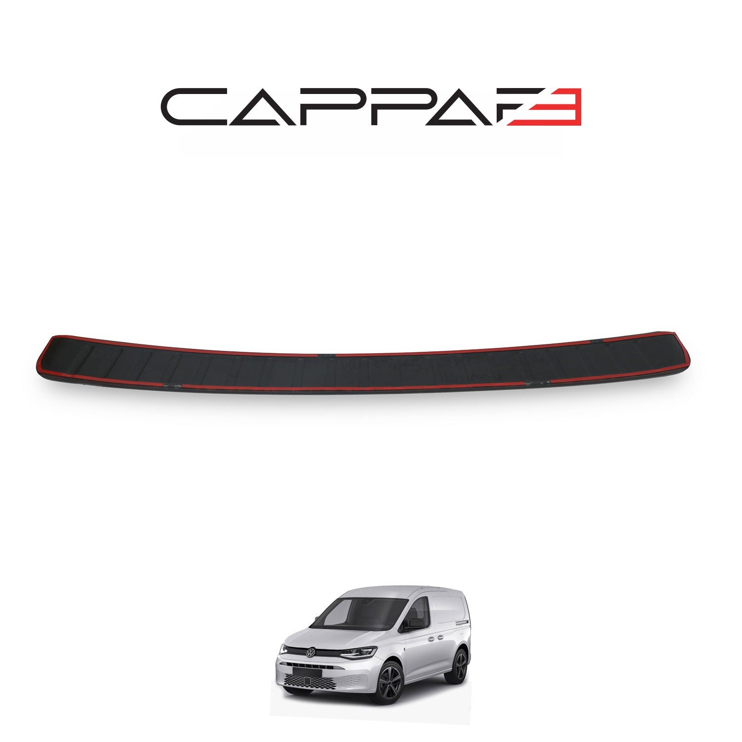 Volkswagen Caddy 2021 Onwards Rear Bumper Sill Protector Matt