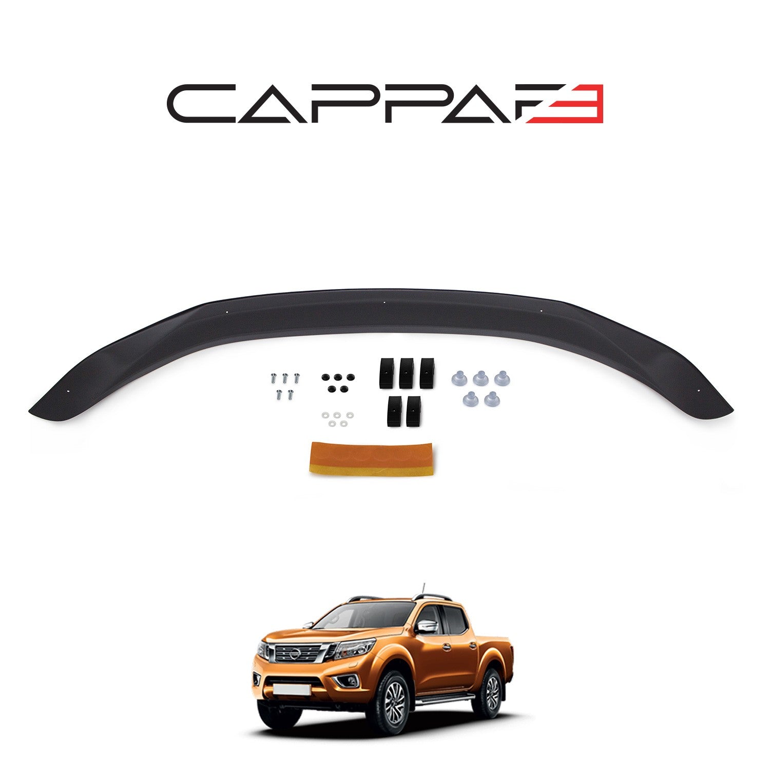 Nissan Navara 2016 - 2021 Bonnet Deflector 3mm