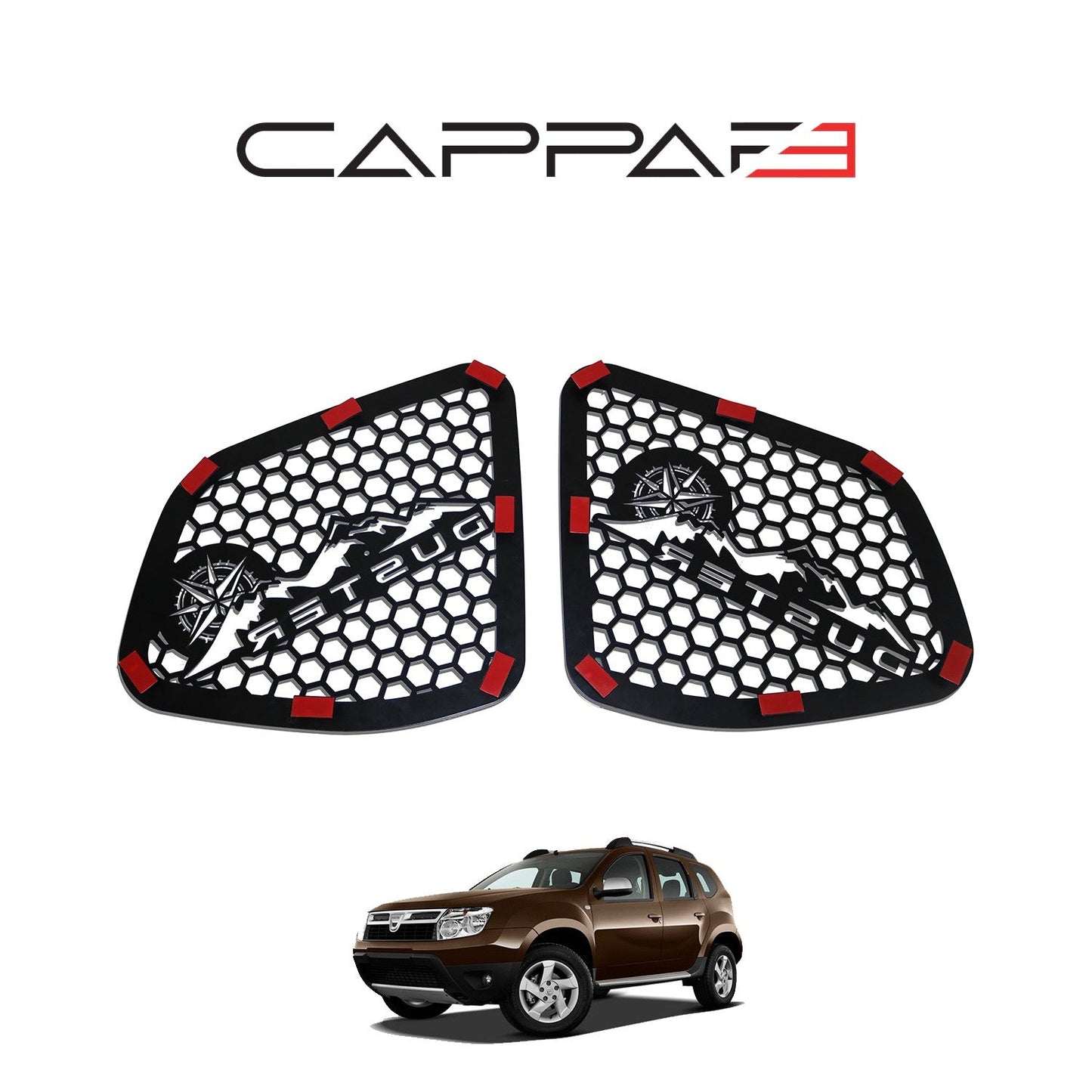 Dacia Duster 2010 - 2017 Metal Quarter Window 2pcs