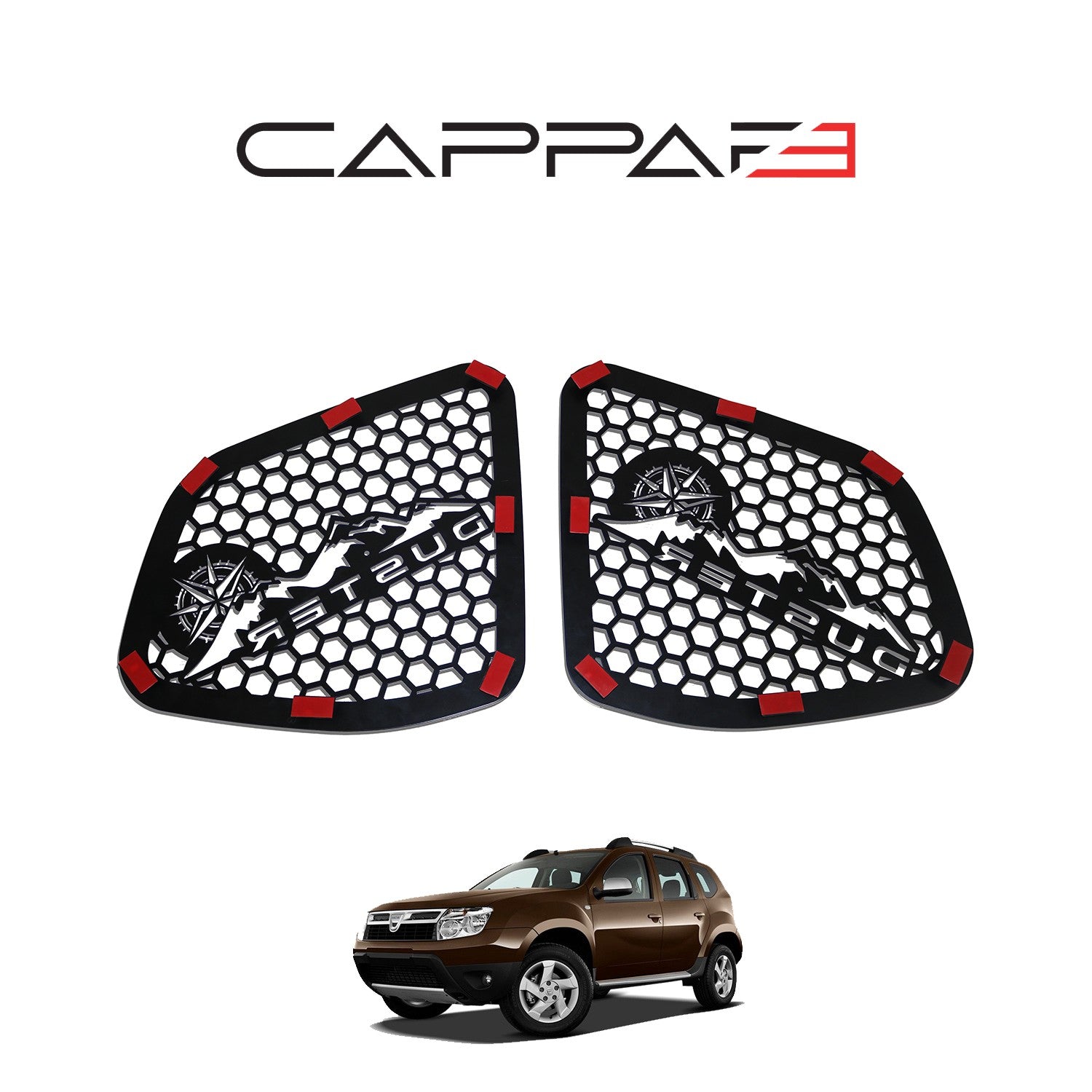 Dacia Duster 2010 - 2017 Metal Quarter Window 2pcs