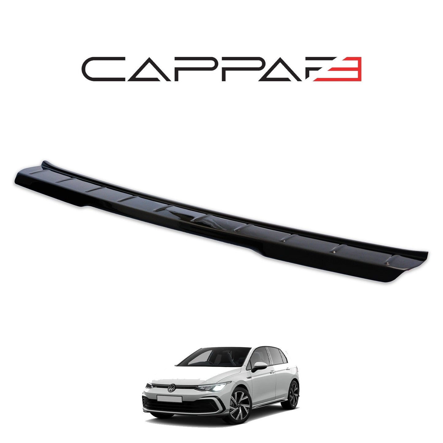 Volkswagen Golf 2021 Onwards Rear Bumper Sill Protector Gloss