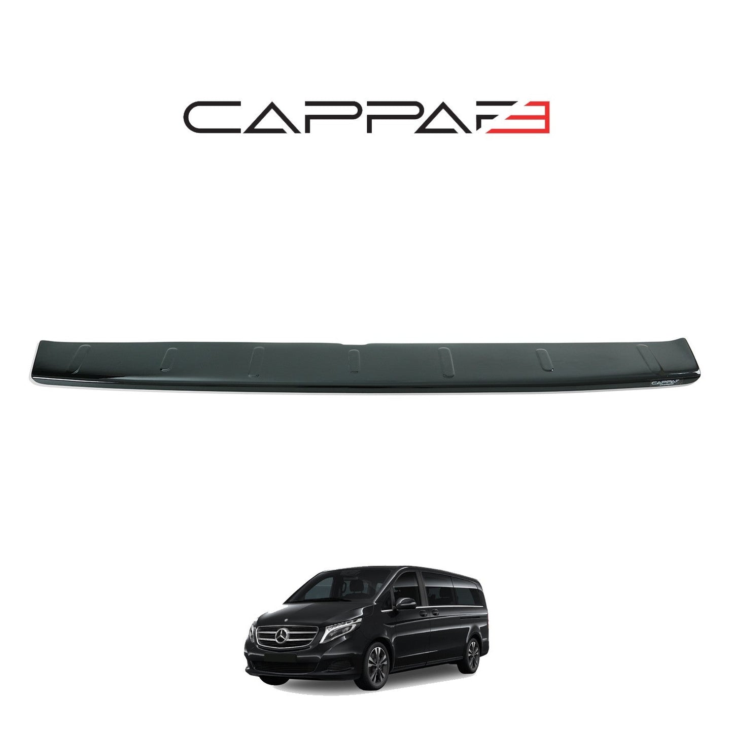 Mercedes V-Class 2019 Onwards Rear Bumper Sill Protector Gloss