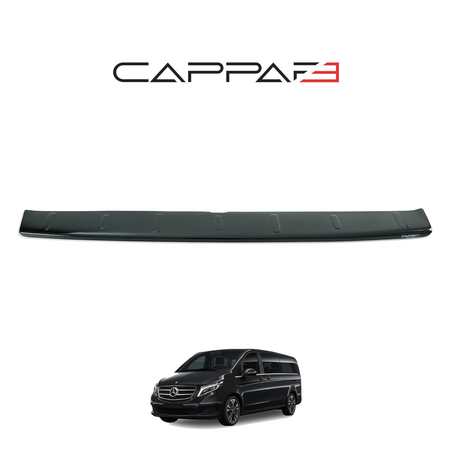 Mercedes V-Class 2019 Onwards Rear Bumper Sill Protector Gloss