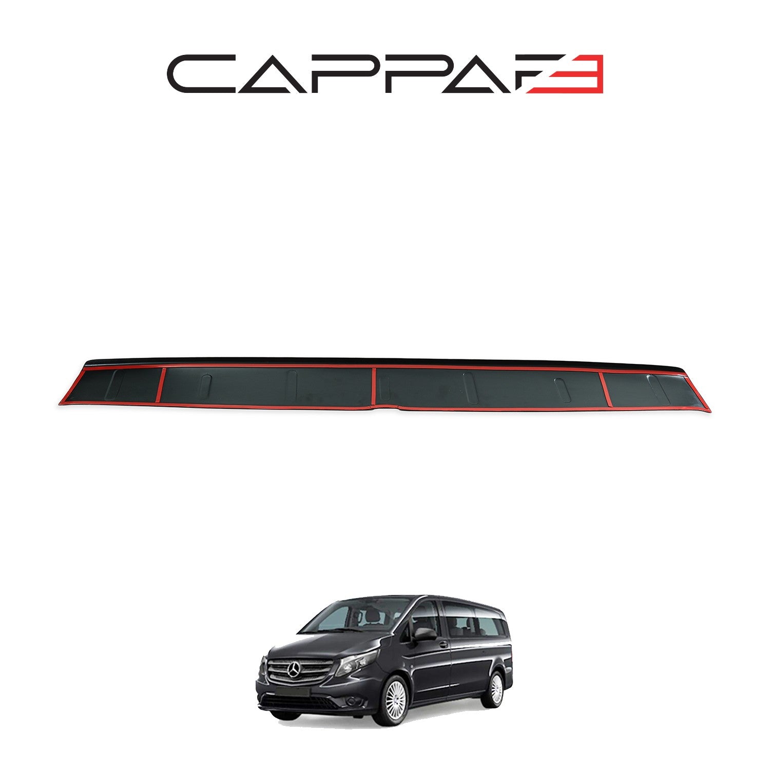 Mercedes Vito 2015 - 2020 Rear Bumper Sill Protector Gloss