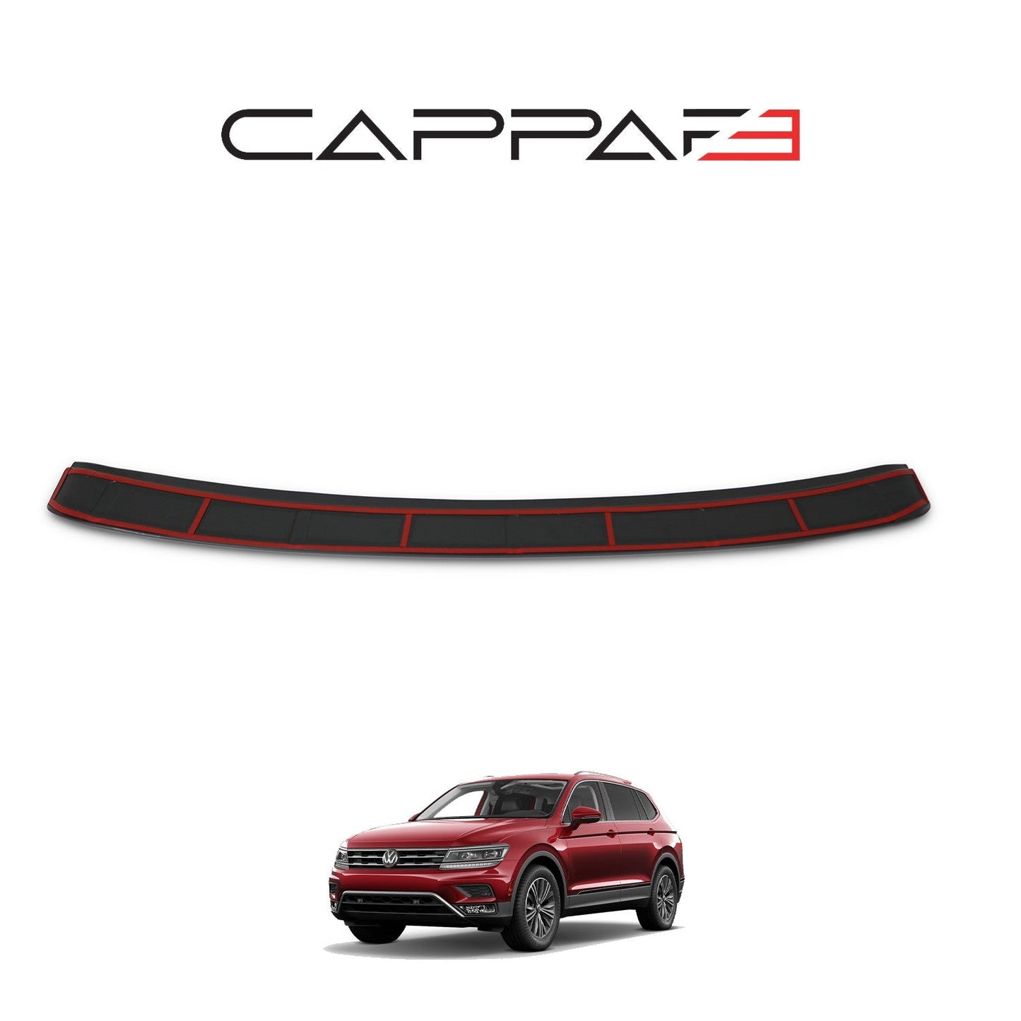 Volkswagen Tiguan 2016 Onwards Rear Bumper Sill Protector Gloss