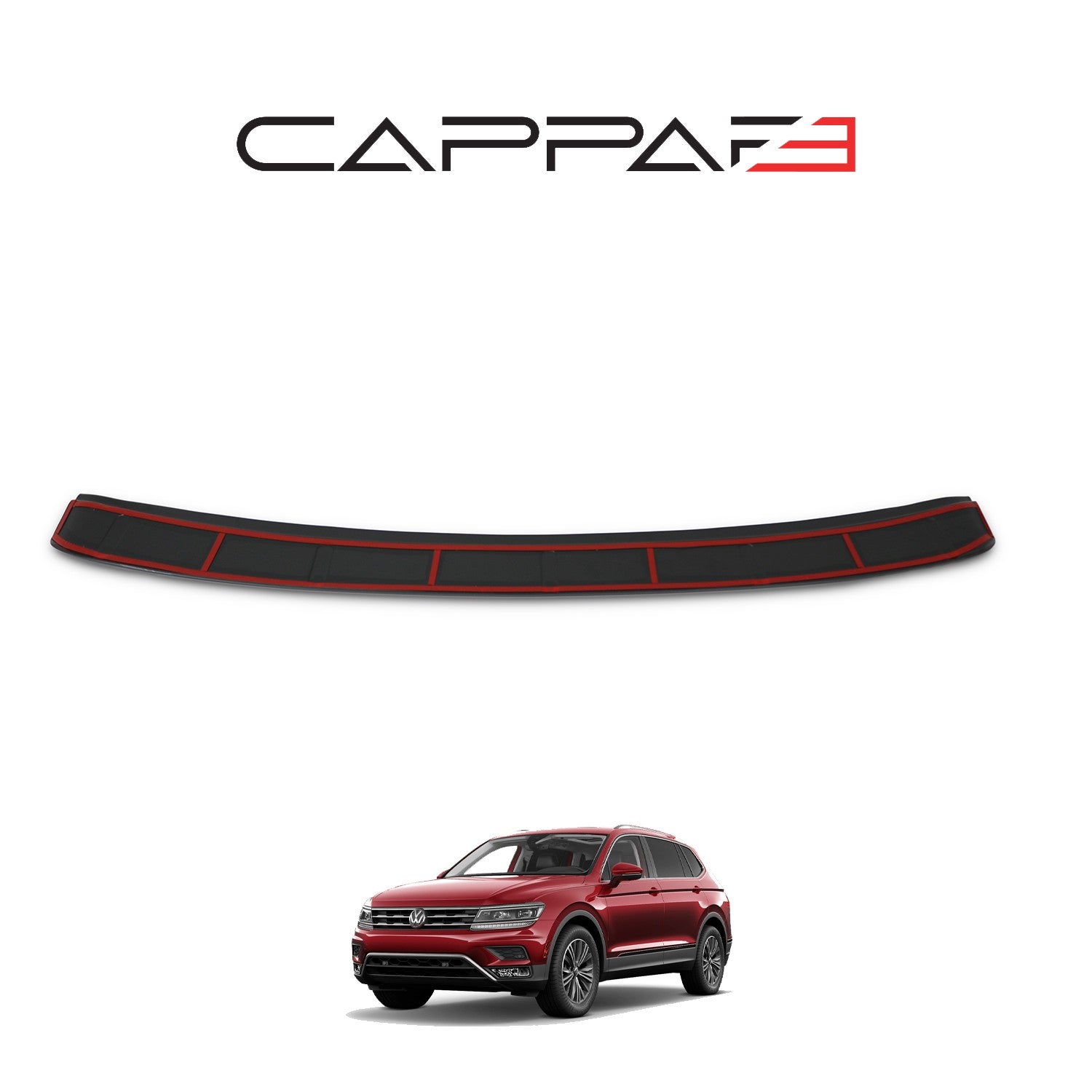 Volkswagen Tiguan 2016 Onwards Rear Bumper Sill Protector Gloss