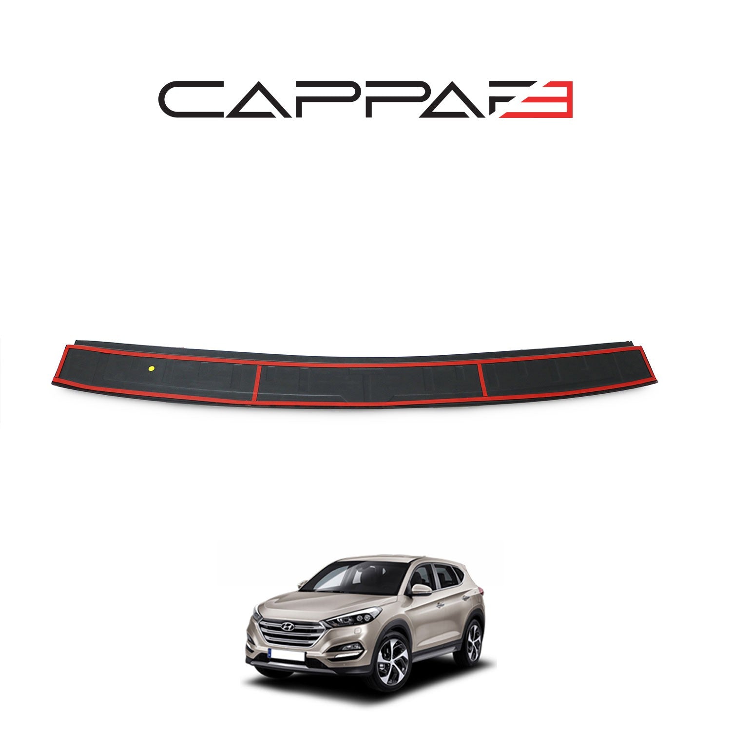Hyundai Tucson 2018 - 2020 Rear Bumper Sill Protector Matt