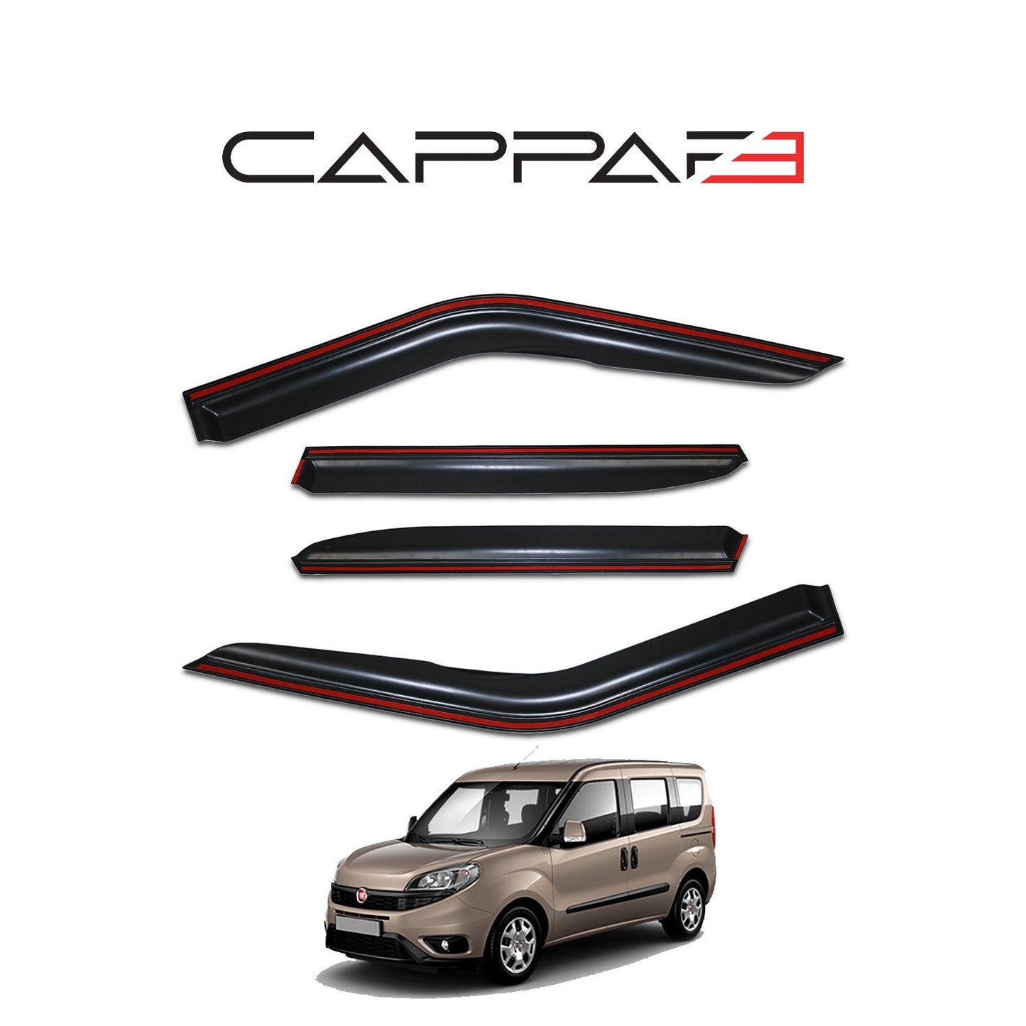 Fiat Doblo 2015 - 2022 Window Wind Deflectors 4pcs